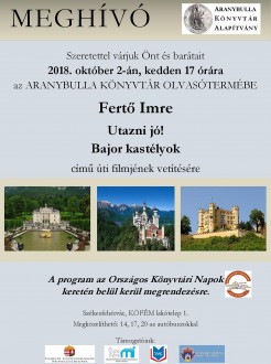 Bajor kastélyok - Fertő Imre filmjének vetítése kedden az Aranybulla Könyvtárban